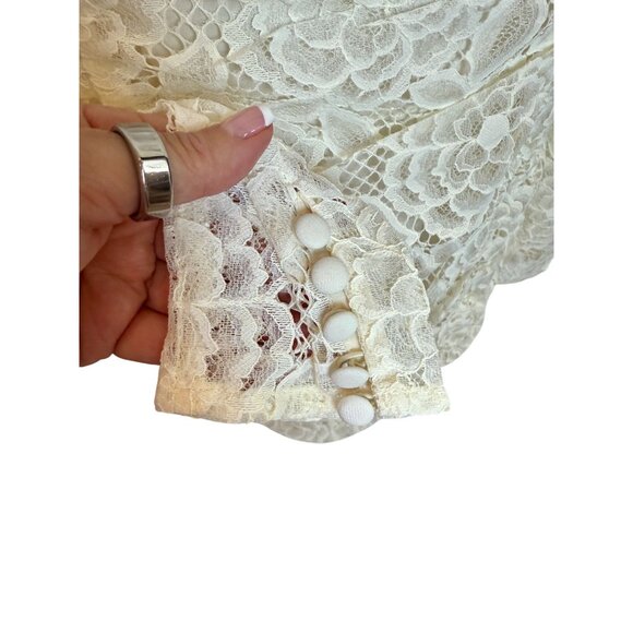 For Love & Lemons Belladonna Ivory Lace Mini Dress NWT - Size L - Picture 9 of 9